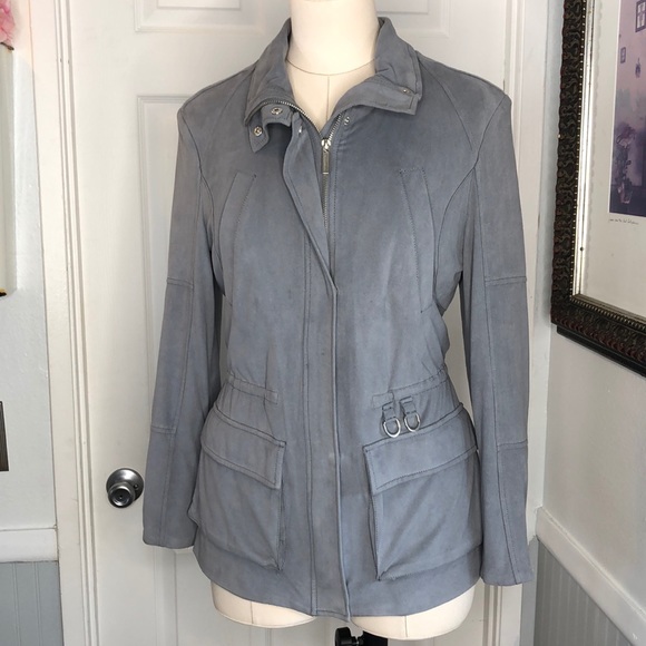 Kenneth Cole zippered micro suede jacket - Picture 1 of 14